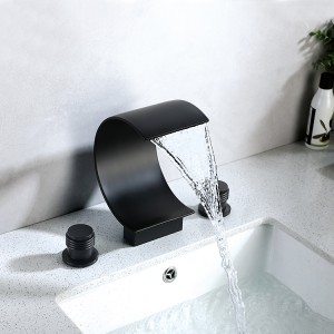 Crna slavina za umivaonik Sjeverno-europski stilski dodaci Mesingana miješalica za kupaonicu