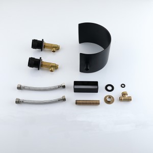 Black Basin Faucet Nord-Europa Style Accessoiren Brass Mixer Tap Fir Buedzëmmer