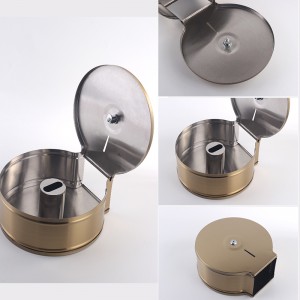 Paper Dispenser Stainless Steel Gold Tissue dan Toilet Paper Holder