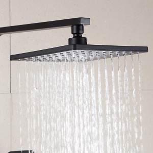 Shower Set Black Luxury Brass Complete Shower wall Panel System