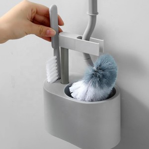 Toilet Brush na Naka-wall Mounted Toilet Brush na Naglilinis ng De-kalidad na Toilet Brush At Holder
