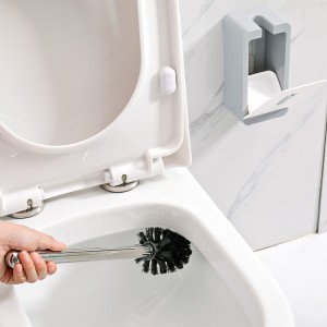 Fashion White Style Banyo Nylon Toilet Brush Stainless Steel Toilet Brush Holder
