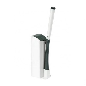 Clip-On weggooibare toiletborsel muurgemonteer, kom met skoonmaakvloeistof, smelt in water