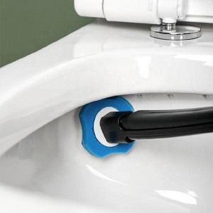 Clip-On Disposable Toilet Brush Mounted Wall Mounted, ມາພ້ອມກັບນໍ້າສະອາດ, ນໍ້າລະລາຍ.