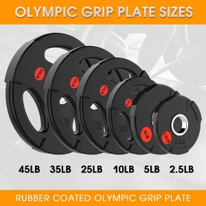 Top Quality KG LB Flexible 2-Inch Olympic Grip Plate Iron Weight Plate for Strength Training, Weightlifting and Crossfit