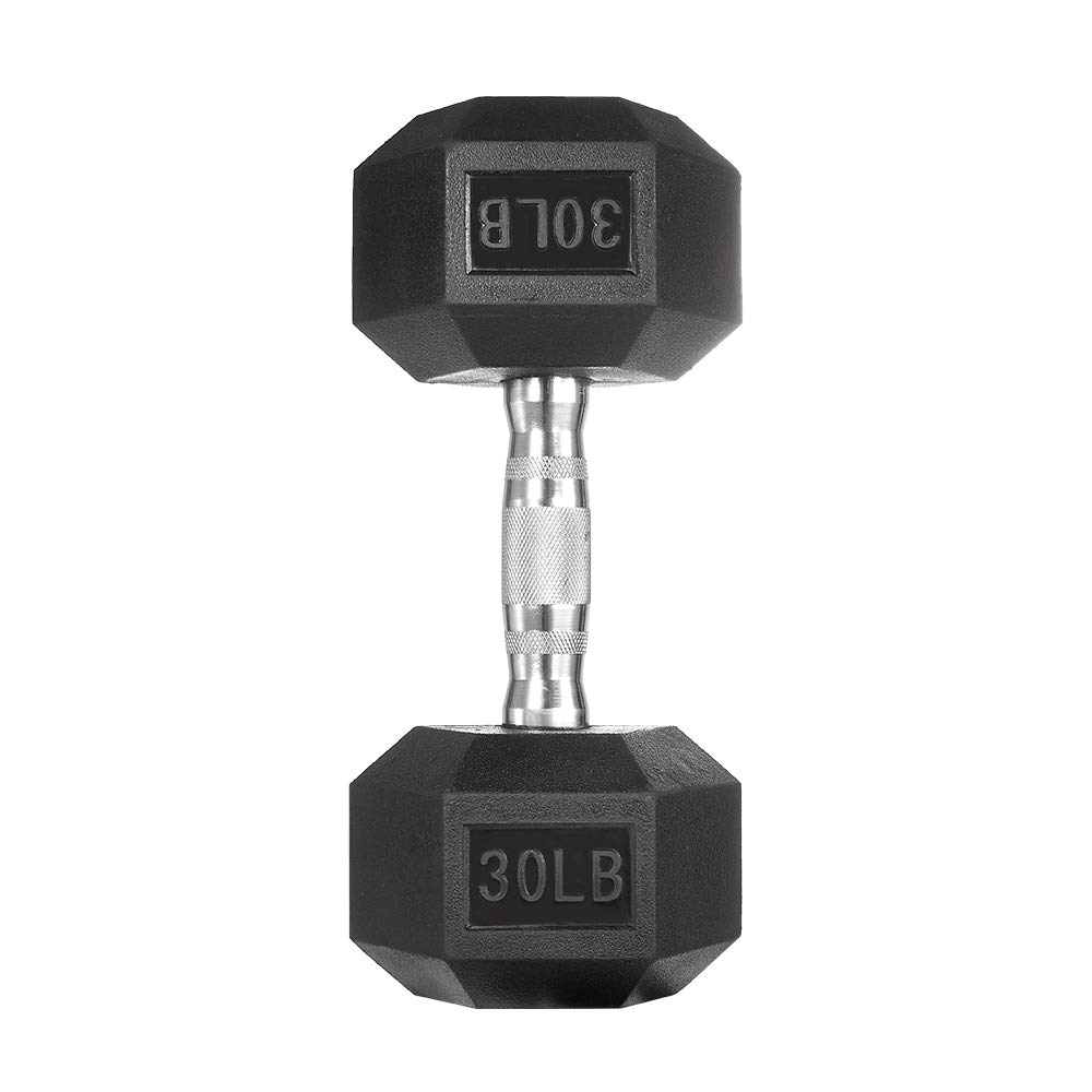 Dumbbells Rubber Coated cast Iron Hex Black Dumbbell Free Weights Dumbbell Set Featured Image