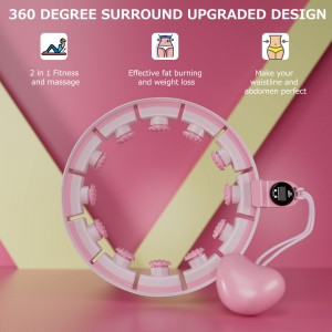 Smart Hula Hoop Weighted Hoops for Adults Weight Loss,Adjustable Non-Fall Hoops with Digital Counter