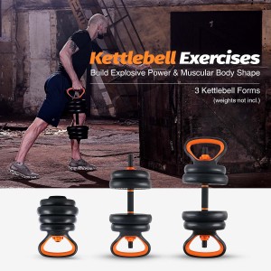 Kettlebell Grip for Dumbbell Kettlebell Handle for Plates 6 in 1 Multifunctional Kettlebell Weight Handle to Convert Weight Plate into Kettlebells Dumbbells Barbell for Workouts
