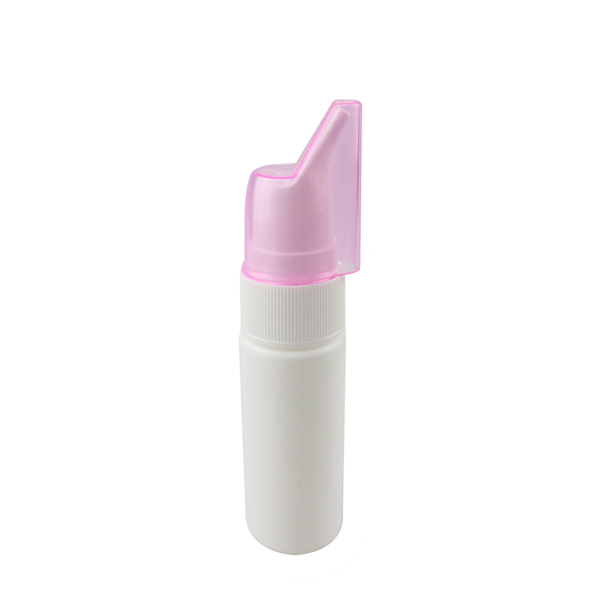 Pulverizador nasal de grao médico para botella de vidro, pulverizador nasal de presión manual de plástico para botella de medicina