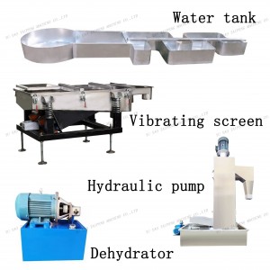 Pemotongan cincin air panas dalam graulasi limbah dan film PE PP lama LDPE HDPE LLDPE lini produksi granulator daur ulang