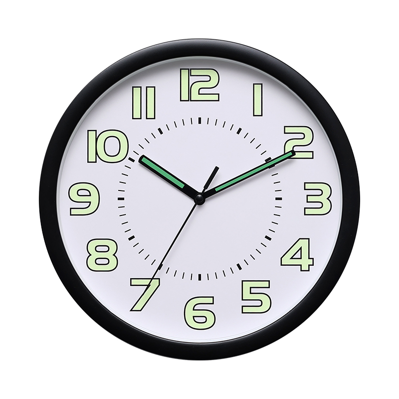 Yemazuvano Dhizaini Husiku Chiedza Quartz Wall Clock NeChipiri Ruoko, 9.75 Inch Inopenya muRima Round plastiki Wall Clock
