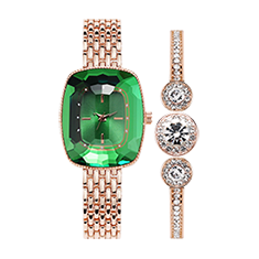 Fashion Luxury Analog quartz wristwatch lady watch set mo meaalofa
