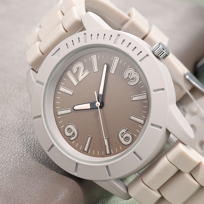 40mm Fashion silicone fehin-tanana fanatanjahan-tena wristwatch ho an'ny Tanora