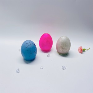 Tarro de vidro con forma de ovo para decoración do día de Pascua