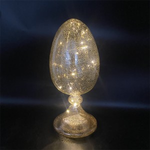 Easter 2022 glass decoration easter egg na may mga led lights