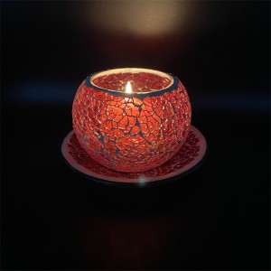 Stekleni svečnik za dekoracijo doma s čajnimi svečkami