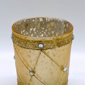 Casament de decoració de canelobres nòrdiques daurades de luxe i lleugeres senzilles