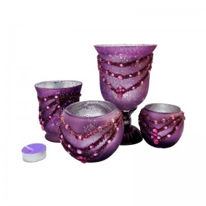 Visokokakovostni stekleni svečniki za poročne svečnike za dekoracijo doma