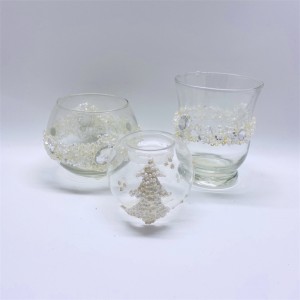 Tryloyw Clear Glass Tealight Candle Holder Candlestick
