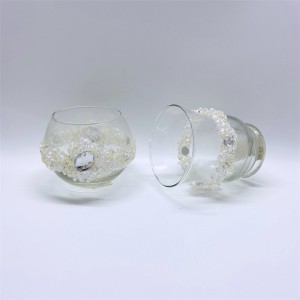 Candeliere portacandele Tealight in vetro trasparente trasparente