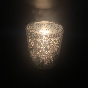 Castiçal de vidro para decoração de casa tealight