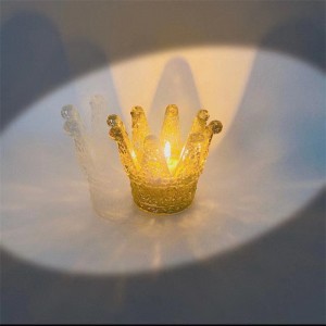 Turawa Salon Teburin Ado Candlestick Crystal Glass Candle Riƙe Gilashin Candle Stick don Kirsimeti Bikin Bikin Gidan Abinci