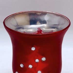 Klaasist küünlahoidja lauaküünlajalg pulmade kodukaunistuseks