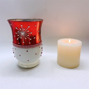 High Quality Wedding Candlestick Glass Chandèl Holders pou dekorasyon Kay