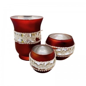 Portaespelmes de vidre a l'engròs Candelero de taula per a la decoració de casaments