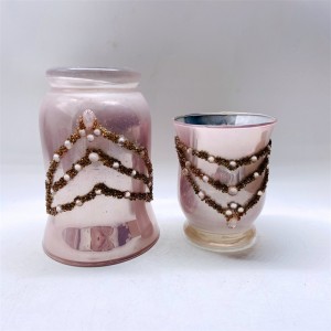 Скляний підсвічник для домашнього декору чайних свічок