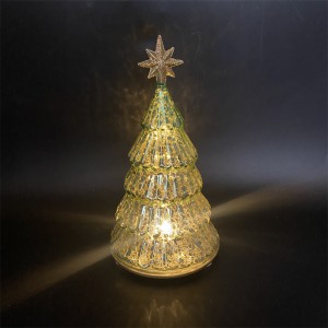 Pohon Natal Kaca LED