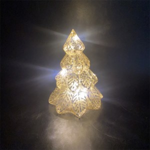 2022 Christmas Glass Tree nga adunay LED nga suga