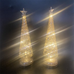 2022 Novo deseño de árbore de vidro de Nadal