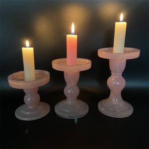 De-kalidad na Wedding Candlestick Glass Candle Holders para sa Home Decor