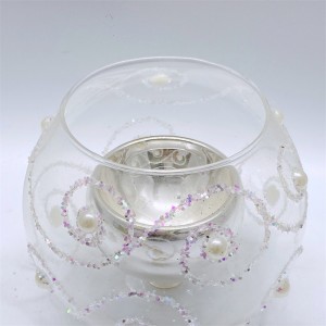 Küünlajalg klaasist küünlapurk Candlejar pulmakaunistus