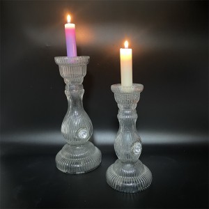 Karštas išpardavimas stiklinis žvakių laikiklis namų dekoravimui
