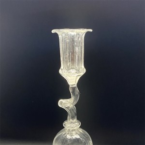 Clear Glass Candle Holders Wedding Decoration Candlestick