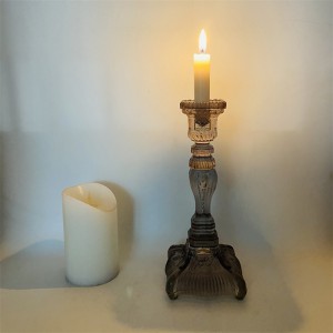 Customized Glass Chandèl Kanpe Wholesale Glass Candlestick