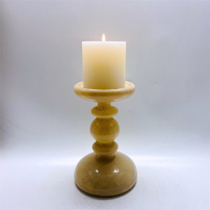 Éropa Style Table Hiasan Candlestick Kristal Kaca Lilin Holder Kaca Lilin Stick pikeun Imah Rumah Makan Kawinan Natal