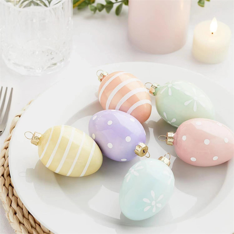 Egg Shape Glass Jar for Easter Day Home Decor