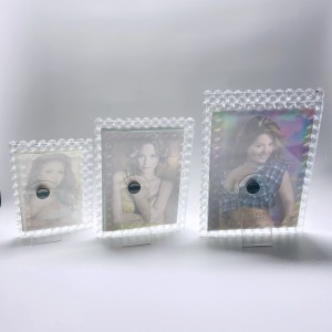 Naujo dizaino produktai Spalvingas nuotraukų rėmelis Krištolinio stiklo nuotraukų rėmelis