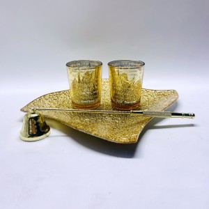 Mala šarena staklena vaza Stakleni svijećnjak Star Glass Tealight Stakleni svijećnjak
