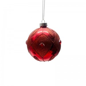 工場卸売クリスマス ツリー吊り下げガラス装飾ボール飾り
