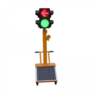 Solar mobilt trafiklys til bærbart køretøj firesidet