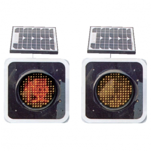Sistema de luces solares de tráfico intermitente