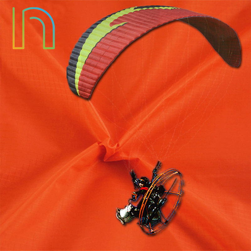 20D 380T Pu Coated Ripstop 100% Nylon Strong tear fastness Paraglider And Parachute Fabric
