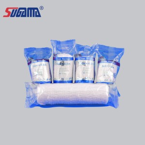 100% paxta krep bandaji alyuminiy qisqich yoki elastik qisqichli elastik krep bandaji
