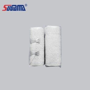 100% памучен креп завој еластичен креп завој со алуминиумска штипка или еластична штипка