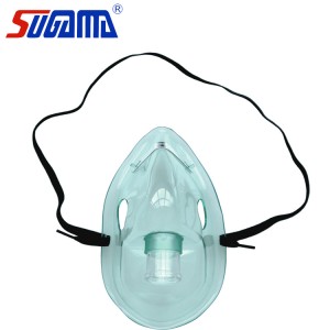 Medicinska jednokratna PVC maska ​​za kisik s cijevima