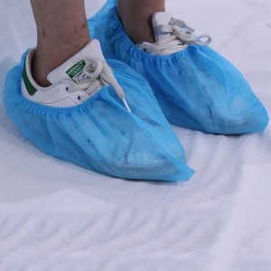 Non Woven o PE Disposable Blue Shoe Cover